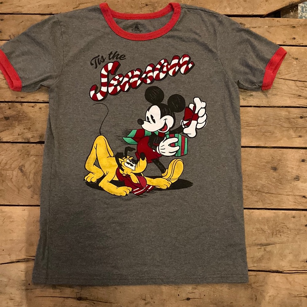 Disney Christmas / holiday ringer t shirt size 10/ 12